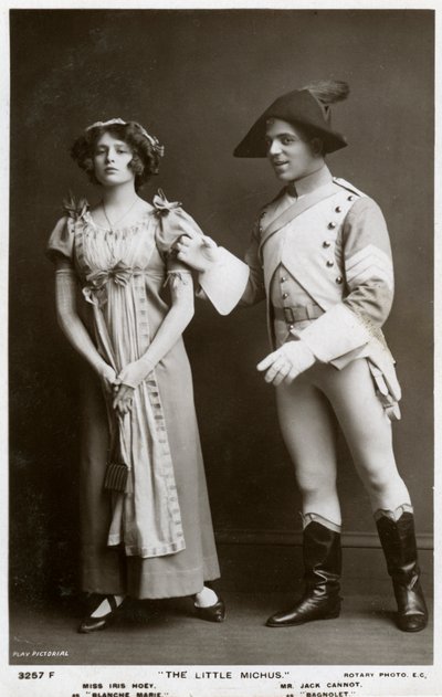 Iris Hoey og Jack Cannot, britiske skuespillere, c1908. av Rotary Photo