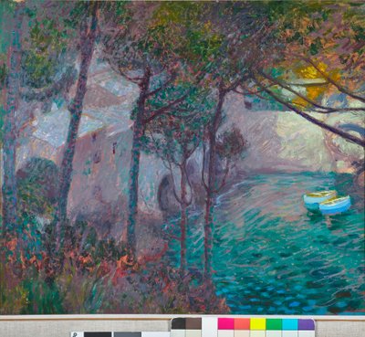 San Fruttuoso-bukta ca. 1913-15 av Rubaldo Merello