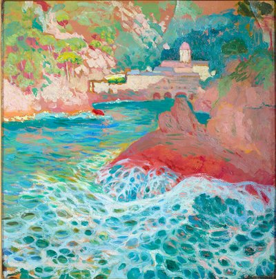 San Fruttuoso fra havet, ca. 1909 av Rubaldo Merello