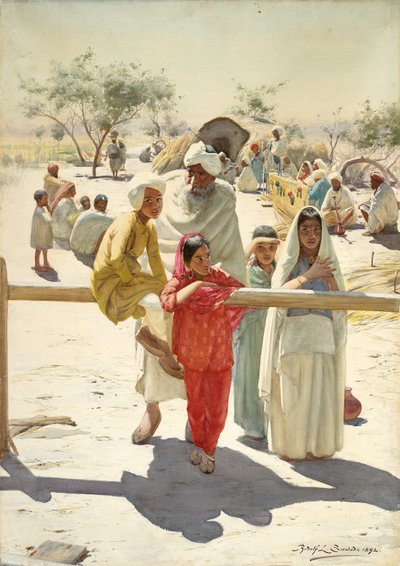 A Peep at the Train, India, 1892 av Rudolf Der G. Swoboda