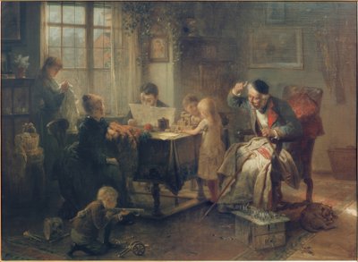 Familiescene av Rudolf Hausleithner