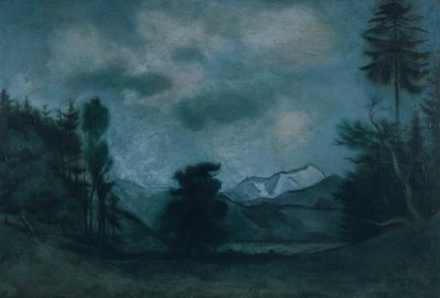 Alpint landskap av Rudolf Kremlicka