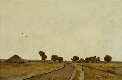 Nederlandsk landskap med gårder av Rudolf Ribarz