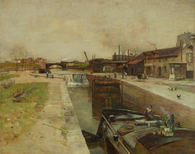 Lås på St. Denis-kanalen av Rudolf Ribarz