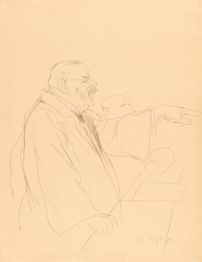 München i rettssalen av Rudolf Schlichter