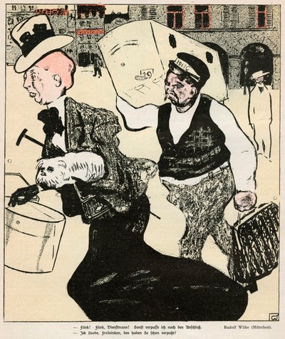 'The Lady and the Porter', 1898 av Rudolf Wilke