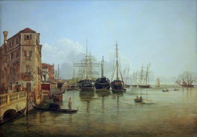 Utsikt over Strada Nuova mot Giardini Pubblici i Vene av Rudolf von Alt