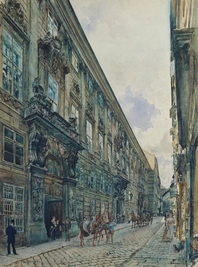 Vinterpalasset til Prins Eugen av Savoyen på Himmelpfortgasse i Wien av Rudolf von Alt