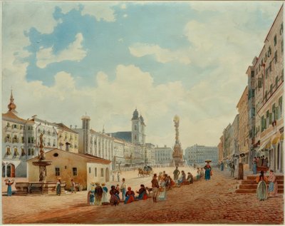 Hovedtorget i Linz av Rudolf von Alt