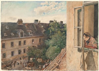 Utsikt over Alservorstadt, 1872 av Rudolf von Alt
