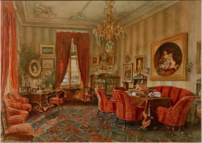 Wienersalong fra Makart-perioden av Rudolf von Alt