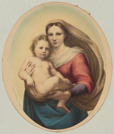Kopi etter Raphaels sixtinske madonna av Rudolph Geudtner