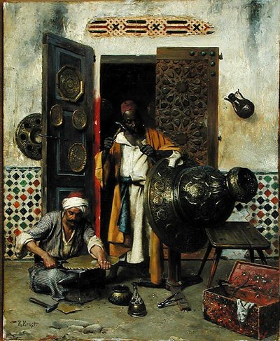 The Metal Worker, ca. 1888 (olje på panel) av Rudolphe Ernst