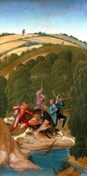 Scene fra Legenden om St. Leopold av Rueland the Younger Frueauf