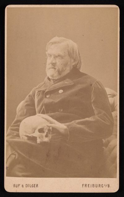 Portrett av Alexander Ecker 1816-1887, ca 1870-tallet. av Ruf and Dilger