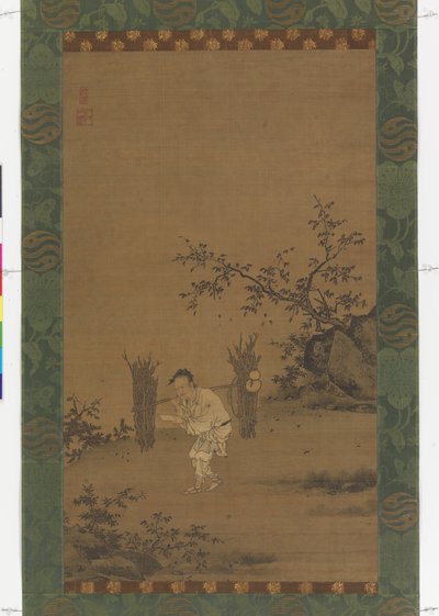 Zhu Maichen, ca. 1450 (blekk og farge på silke) av Rui Shi