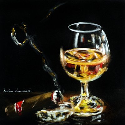 En herreskål, 2025 (olje på lerret) av Ruslana Levandovska