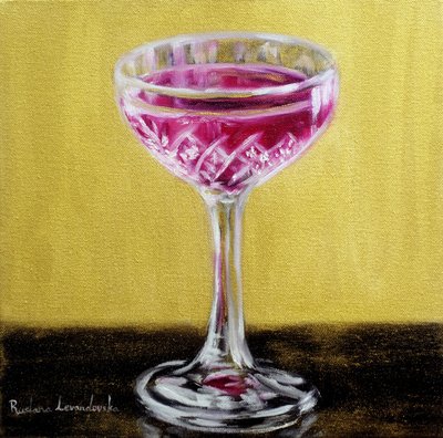 En dames skål, 2025 (olje på lerret) av Ruslana Levandovska