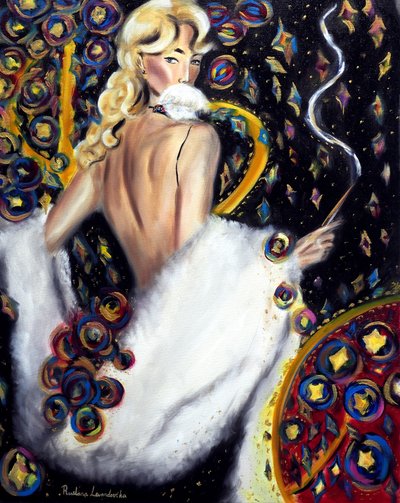 Nattstjerne, 2025 (olje på lerret) av Ruslana Levandovska