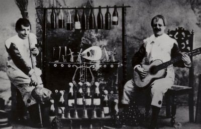 Ivan Radunsky og Felix Kortezi, russisk sirkusklovneduo kjent som Bim-Bom av Russian Photographer