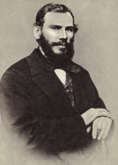 L N Tolstoi, Moskva, 1862 av Russian Photographer
