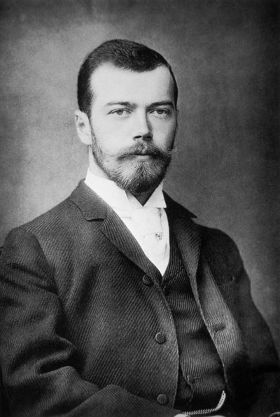 Nicholas II av Tsarevich, ca. 1892 (s/h-bilde) av Russian Photographer