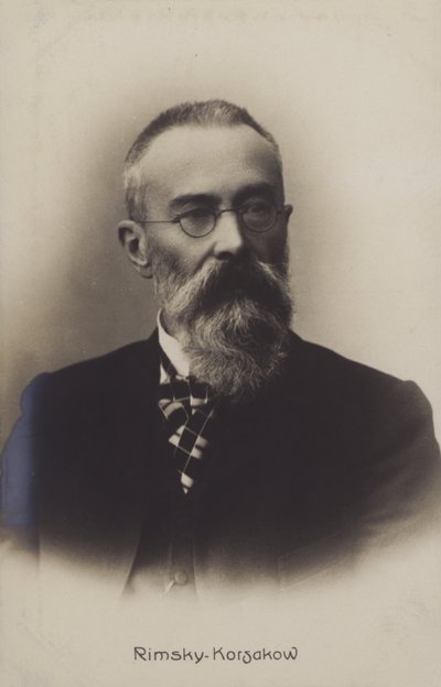 Nikolai Rimsky-Korsakov , russisk komponist. av Russian Photographer
