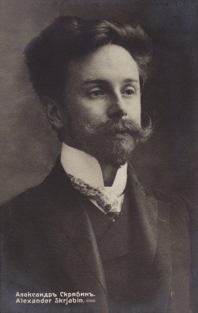 Portrett av Alexander Skrjabin av Russian Photographer
