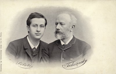 Portrett av Siloti og Tsjaikovskij av Russian Photographer