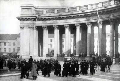 Studentdemonstrasjon, St Petersburg, 1905 av Russian Photographer