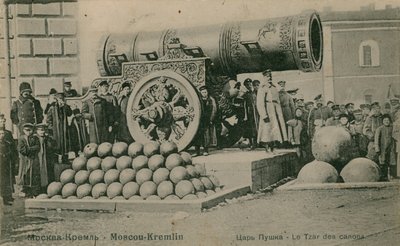 Tsarkanonen, Kreml, Moskva. Postkort sendt i 1913. av Russian Photographer