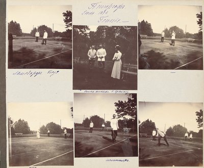 Den russiske keiserfamilien, side fra et album med fotografier, ca. 1897-99 (s/hvitt-foto) (se også 487673-80) av Russian Photographer
