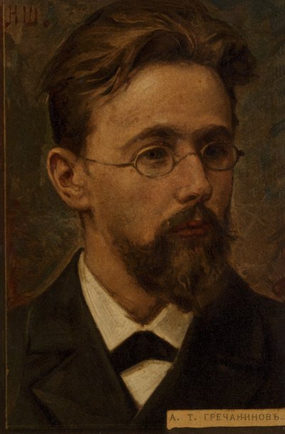 Alexander Gretchaninoff , russisk romantisk komponist (1864-1956) av Russian School