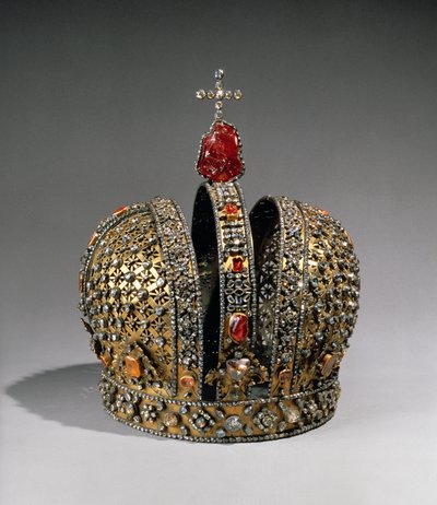 Krone til keiserinne Anna Ioannovna, St. Petersburg, 1730 (sølv, gull og edelstener) av Russian School