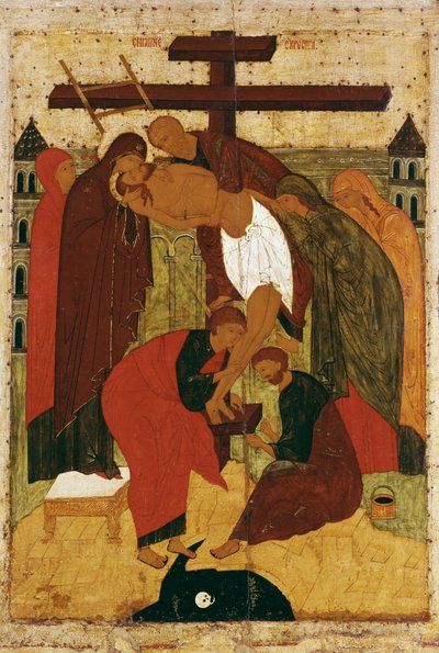 Nedstigning fra korset, 1475-1499 av Russian School