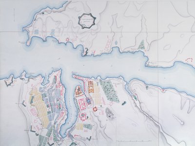 Kart over Sevastopol, 1854 av Russian School