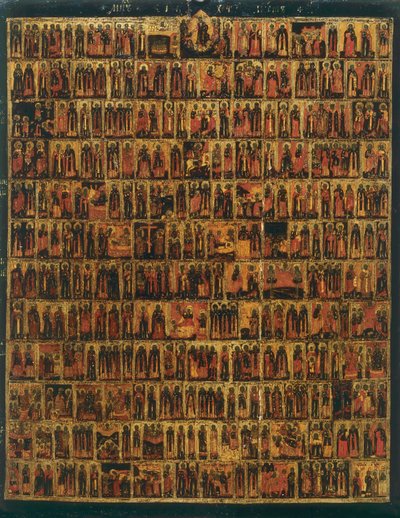 Menologi fra september til februar, fra den russiske skolen, i Accademia Gallery i Firenze av Russian School