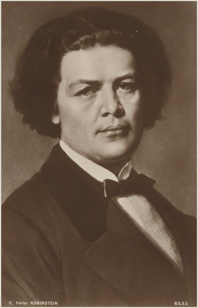 Portrett av Anton Rubinstein av Russian School