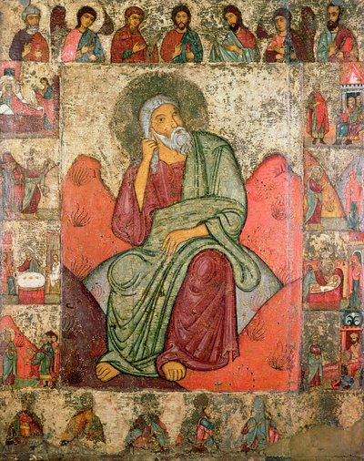 Profeten Elias, Pskov skole (panel) av Russian School