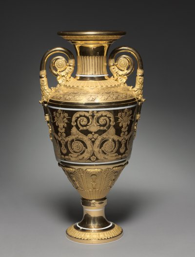 Vase, laget av St. Petersburg Imperial Porselensfabrikk, ca. 1820-30 av Russian School
