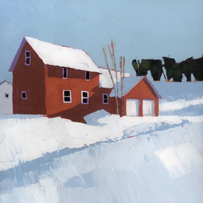 Stille, 2025 (akryl på treplate) av Ruth Lague