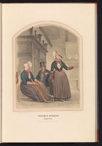 Tradisjonell drakt av Kampen i Overijssel, 1857 Provinsen Overijssel Kamper-Eiland / XII (tittel på objekt) av Ruurt de Vries