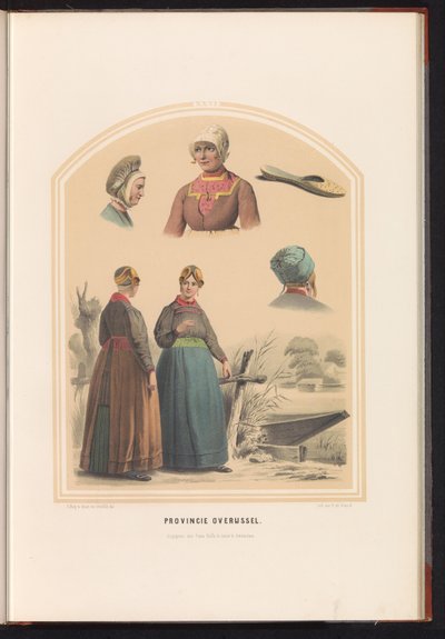 Tradisjonell drakt av Overijssel, 1857 Provinsen Overijssel / XXVI (tittel på objekt) av Ruurt de Vries