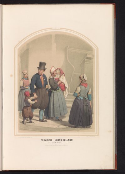 Tradisjonell drakt av øya Marken i Nord-Holland, 1857 Provinsen Nord-Holland. Øya Marken / XXIX (tittel på objekt) av Ruurt de Vries