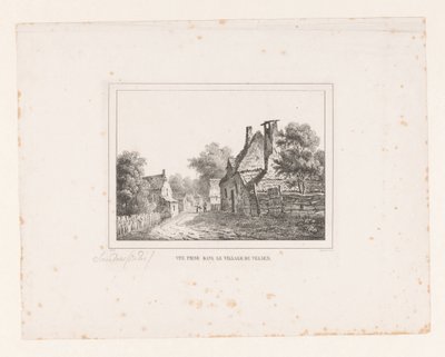 Utsikt i bygda Velsen Vue-pris dans le village de Velsen (tittel på objekt) av S.F. Sanders