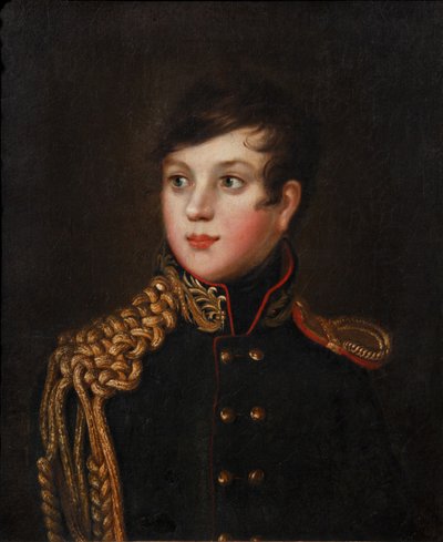 Portrett av prins Alexander Pavlovich Stroganov 1795-1814, ca 1812 av S.S. Svintsov