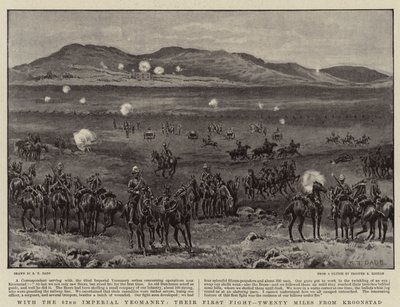 Med den 62. keiserlige Yeomanry, deres første kamp, Twenty Miles from Kroonstad av S.T. Dadd