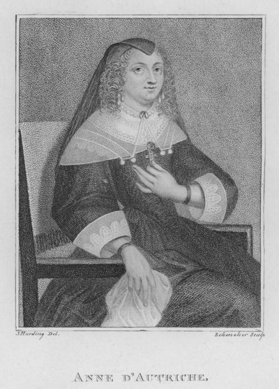Anne av Østerrike (gravering) av S. (after) Harding