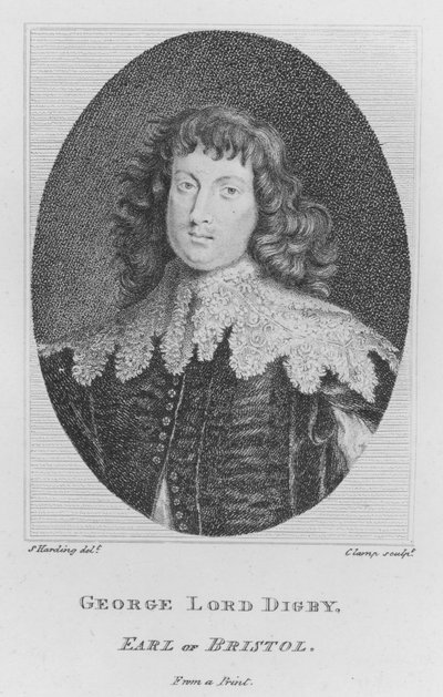 George Lord Digby, jarl av Bristol (gravering) av S. (after) Harding