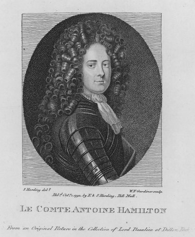 Grev Antoine Hamilton (gravering) av S. (after) Harding
